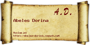 Abeles Dorina névjegykártya